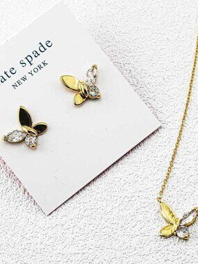 Kate Spade Butterfly Earring and Necklace Set